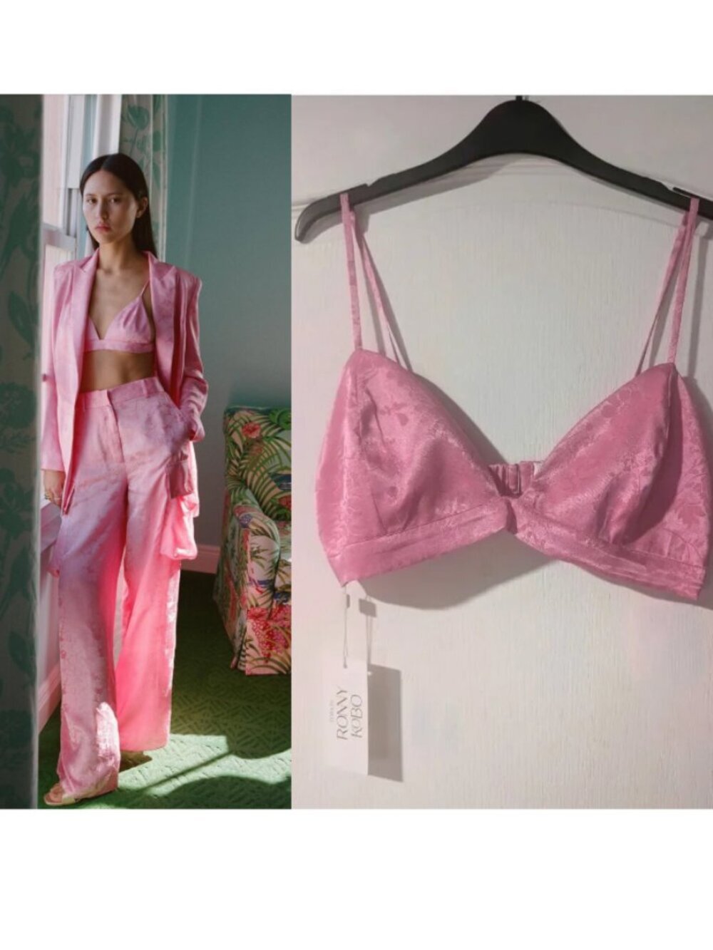 NWT Torn By Ronny Kobo | Maya Bra Top In Sachet Pink